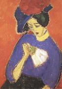 Alexei Jawlensky Woman with a Fan (mk09) oil